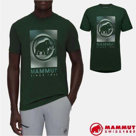 【瑞士 MAMMUT 長毛象】男款 Trovat 輕量吸濕排汗短袖圓領休閒衫/1017-05260-40135 綠樹林✿30E010